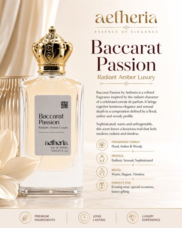 Baccarat Passion Perfume | Amber Luxury by Aetheria